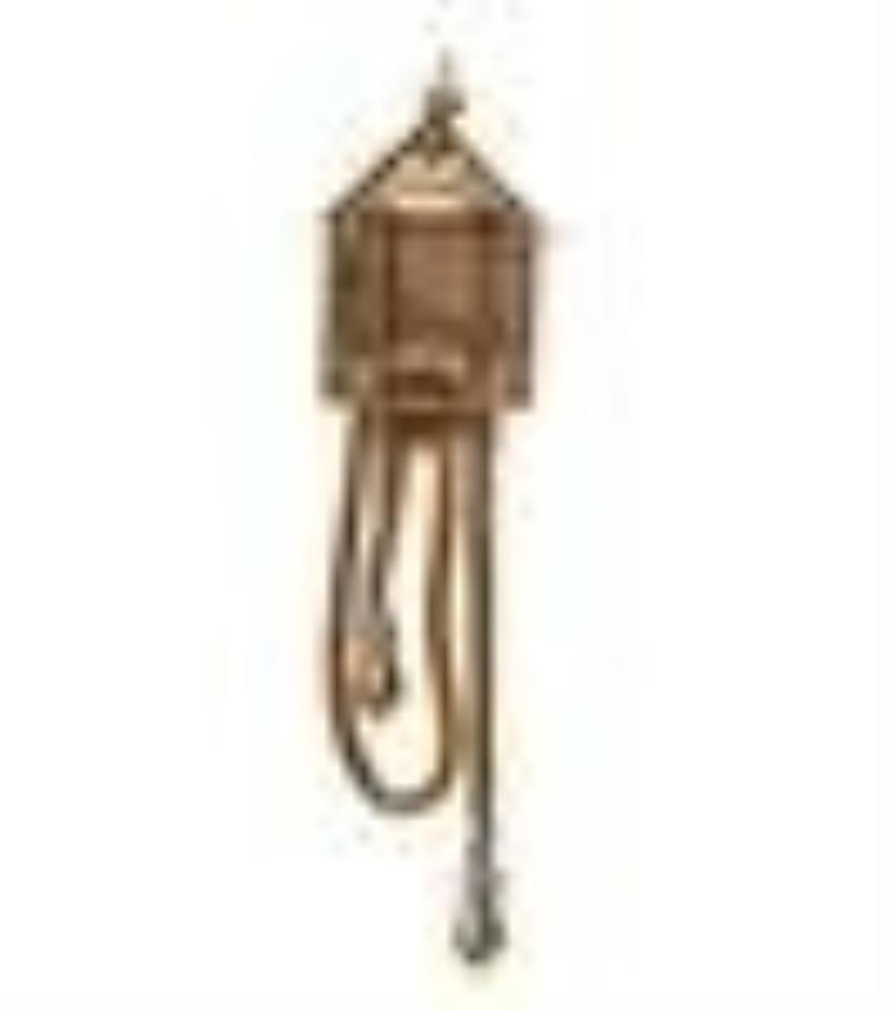 Uti Paris for Eliakim Cairo 18K Yellow Gold Diamond and Sapphire Cuckoo Clock Form Lapel Watch
