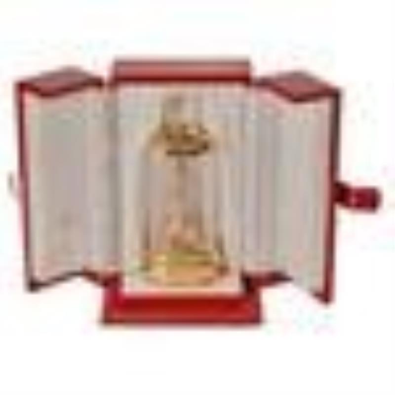 Corum Golden Bridge Skeletonized Clock in Gilt Metal and Baccarat Crystal Case, Limited Edition,