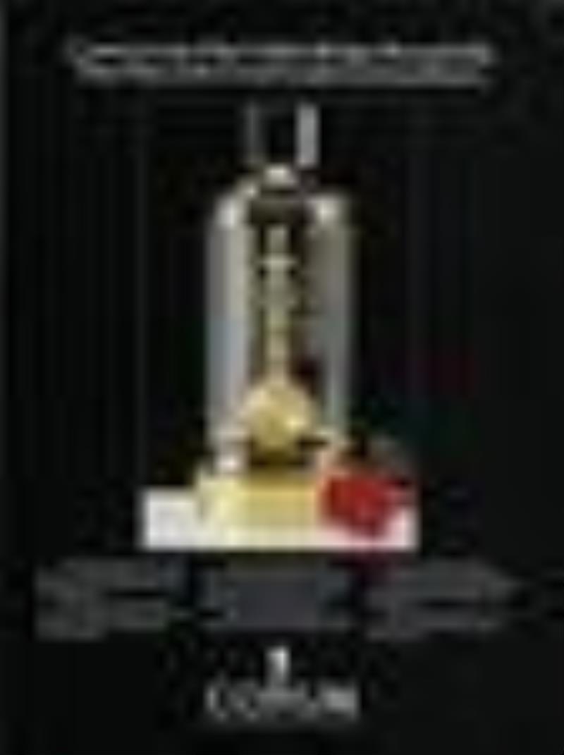 Corum Golden Bridge Skeletonized Clock in Gilt Metal and Baccarat Crystal Case, Limited Edition,