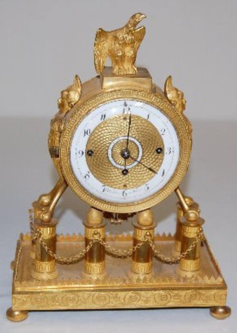 Austrian Gilt Bronze Musical Clock