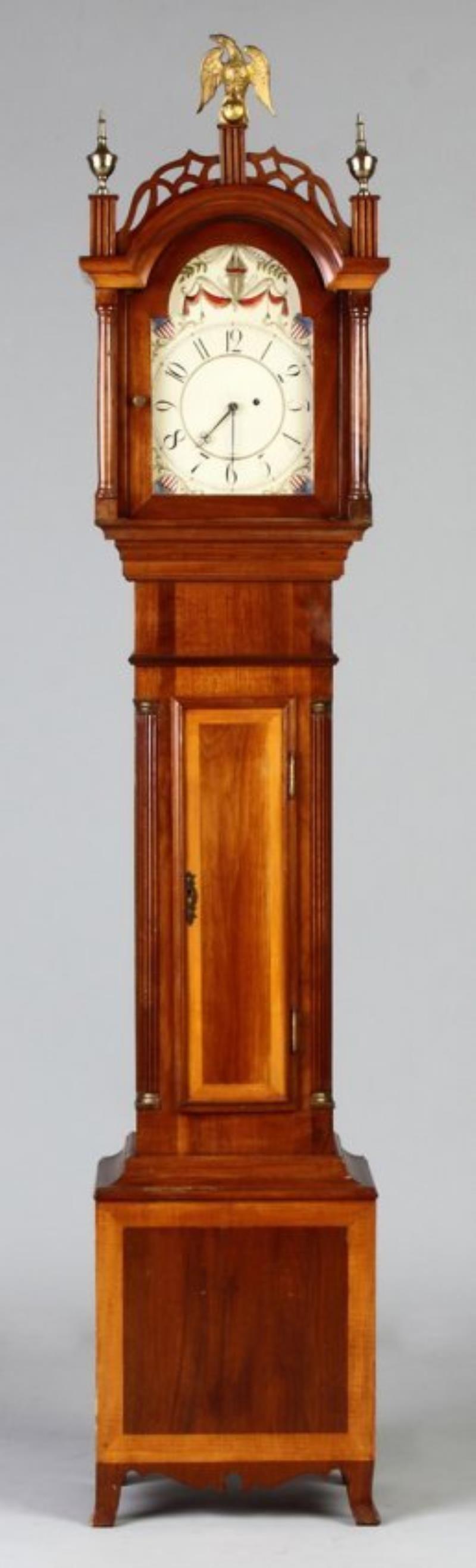 Bench Made Hepplewhite Style Grandmother Clock