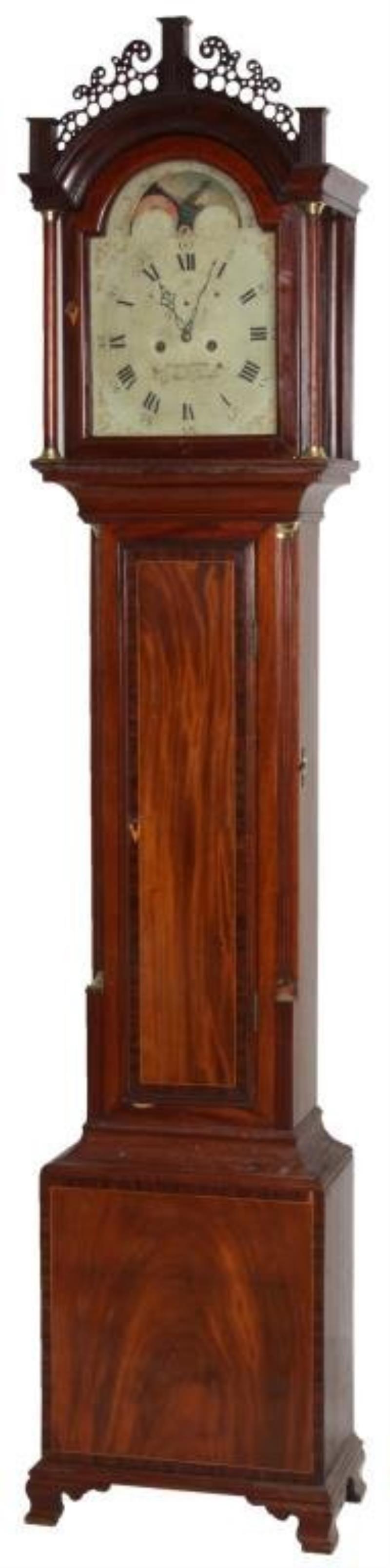 Ansel Turner Mahogany Tall Case Clock