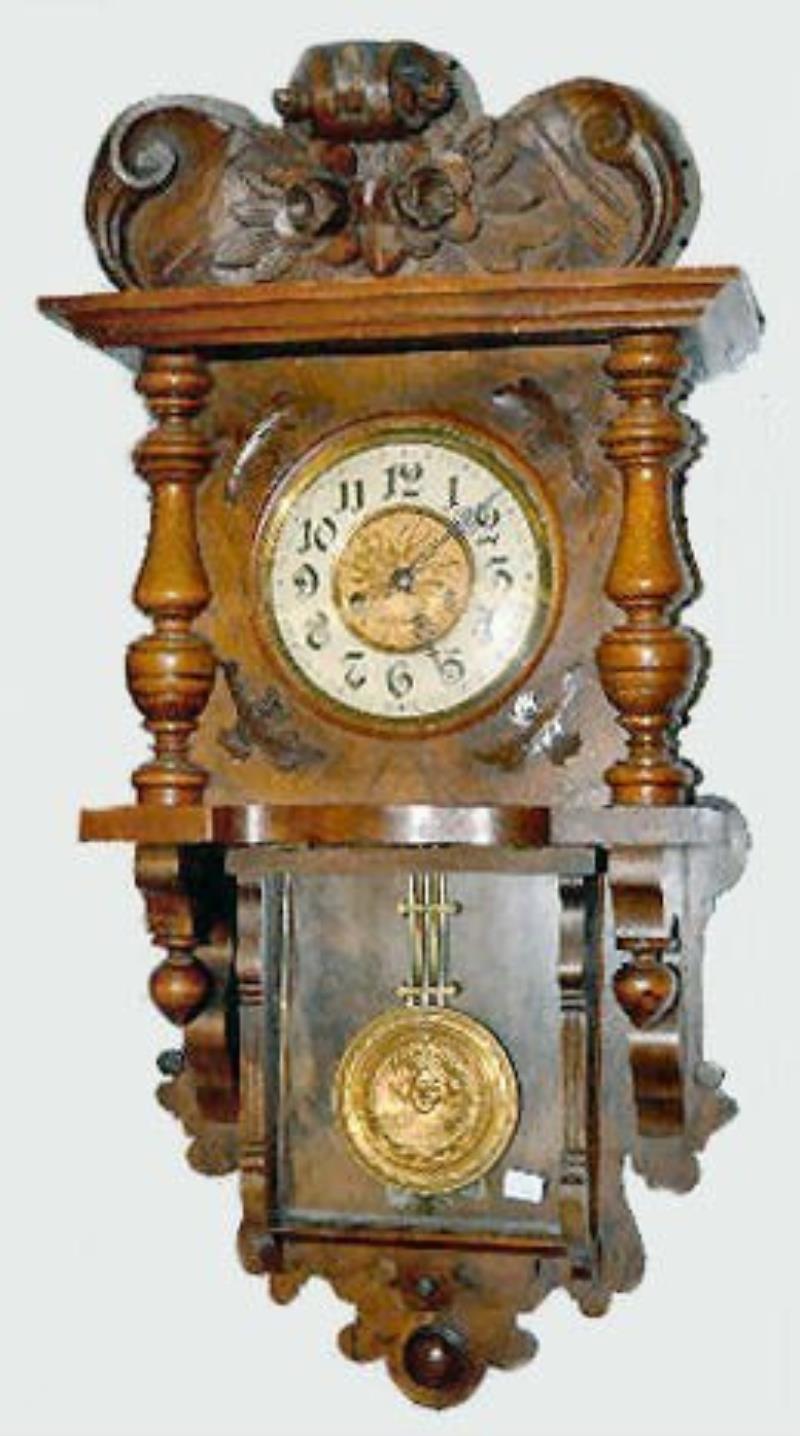 German Berliner Wall Clock, Art Nouveau