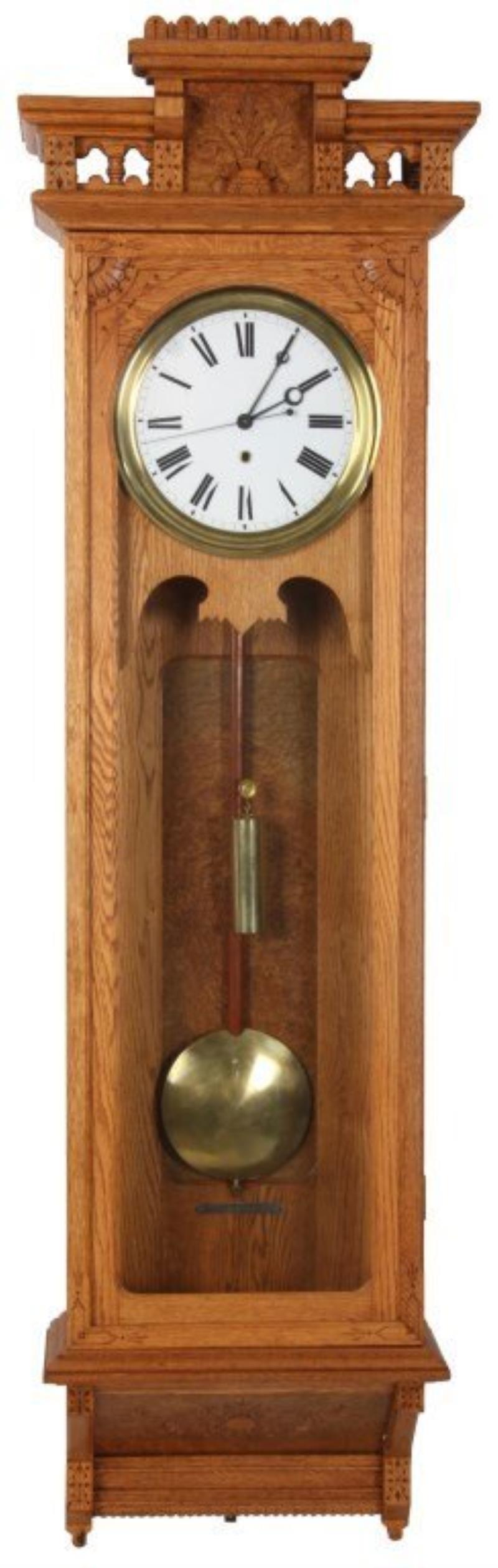 Gilbert No. 9 Oak Wall Hanging Regulator