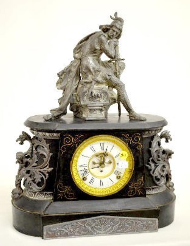 Kroeber Iron Case “Saxonia” Mantel Clock