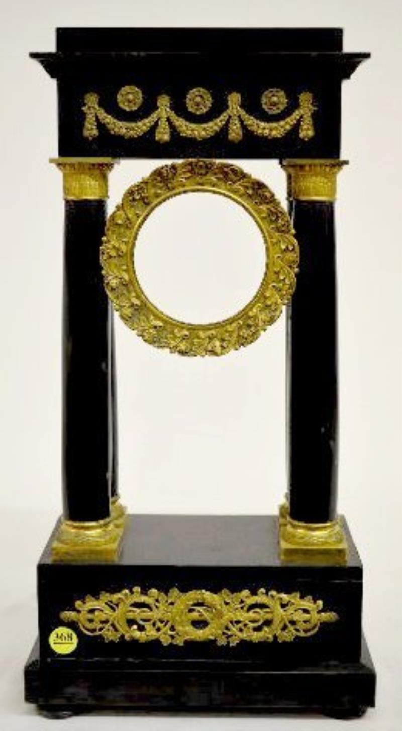 French Empire Portico Clock Case