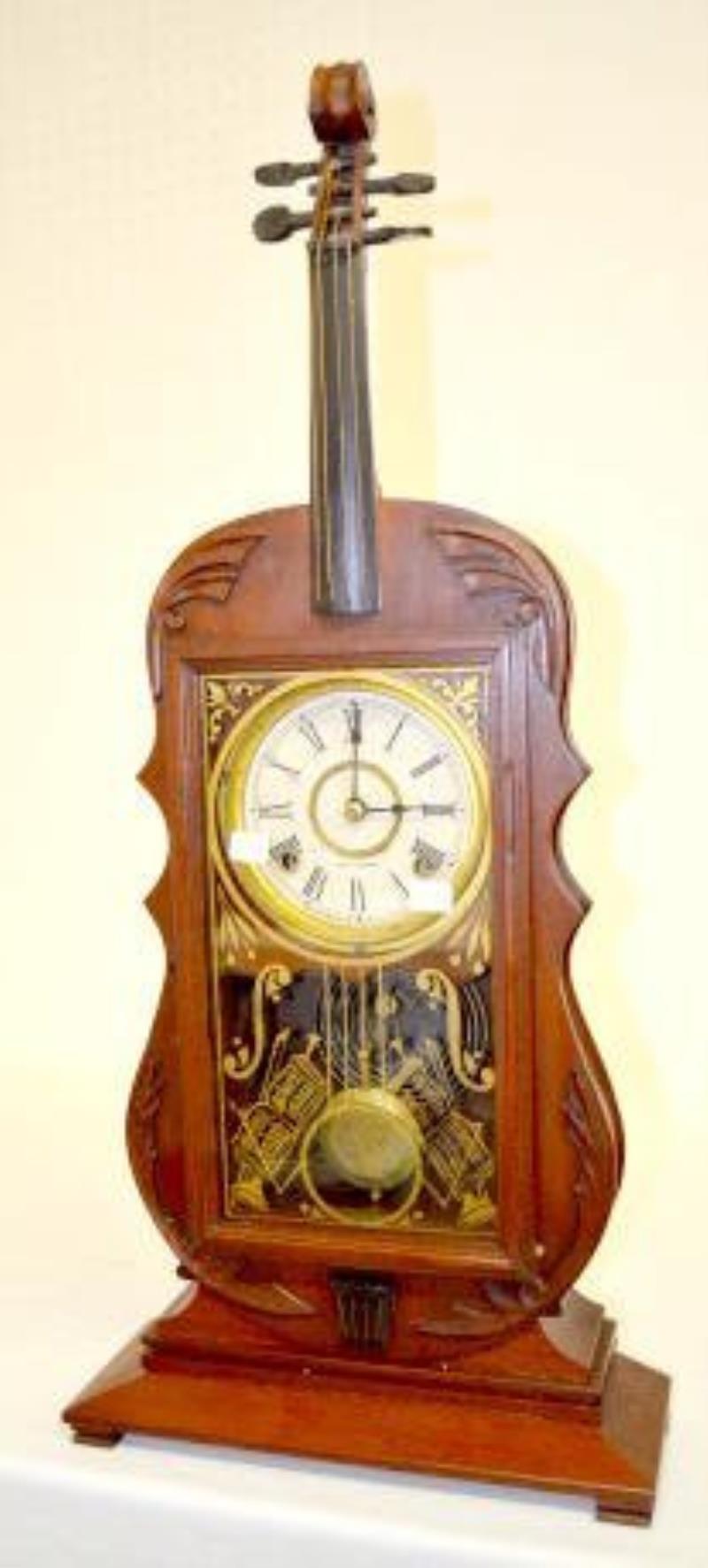 Seth Thomas Violin Figural Shelf Clock