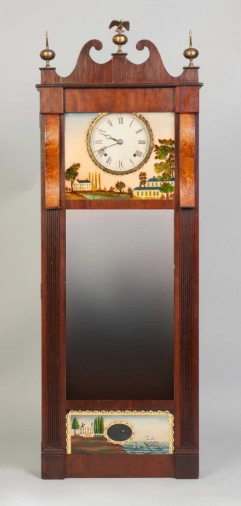 Joseph Ives, CT, Mirror Wall Clock