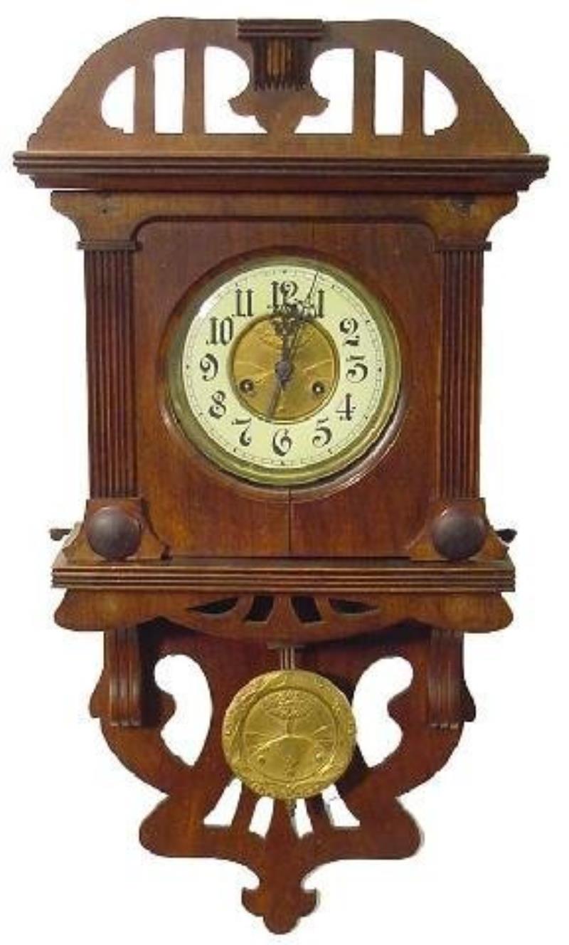 Mahogany Swinger Art Nouveau Clock