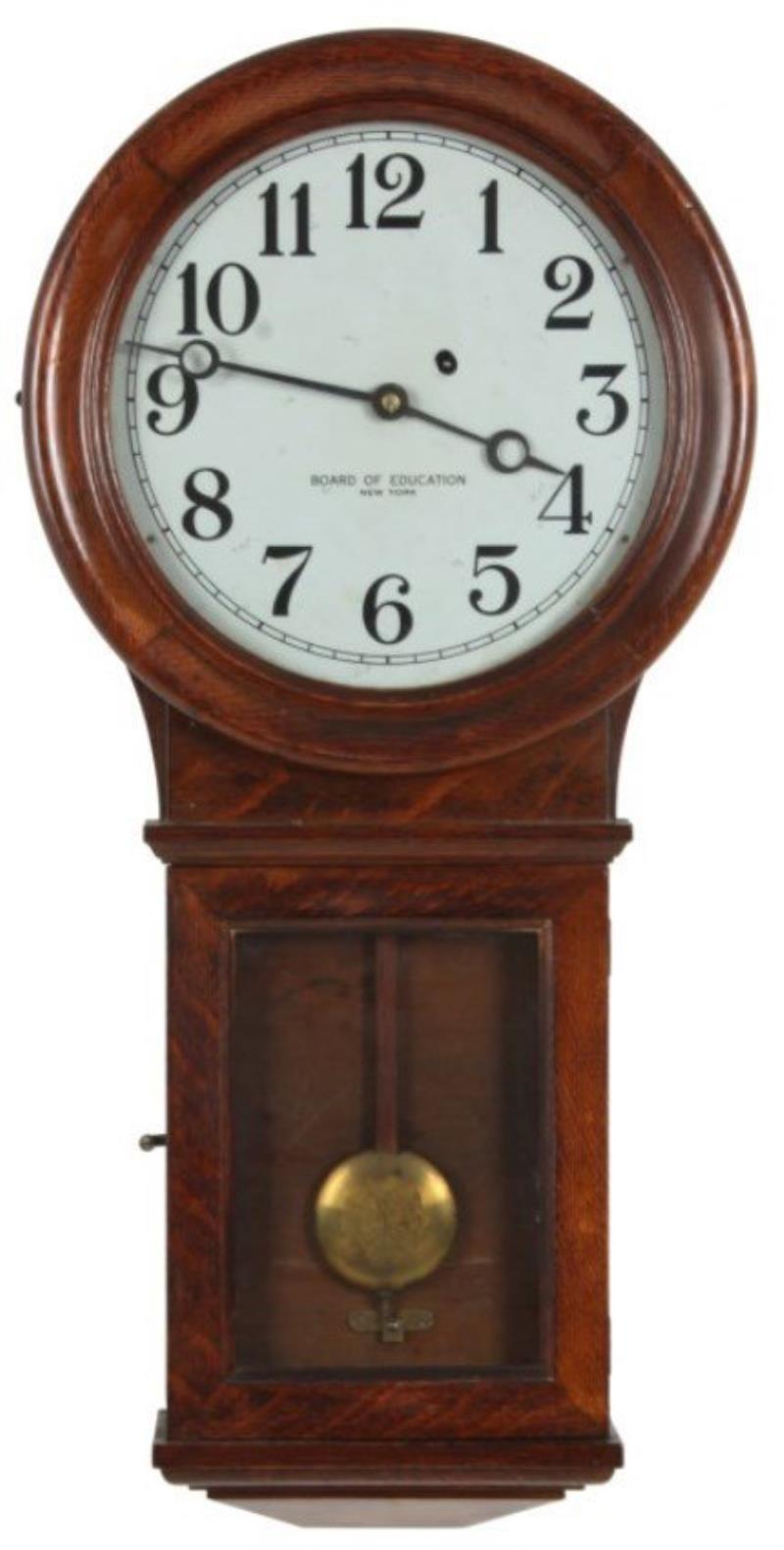 Eastman Clock Co. Oak Wall Regulator