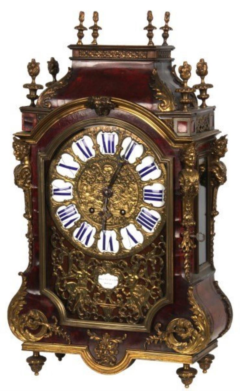 Etienne Maxant Boulle & Brass Mantle Clock