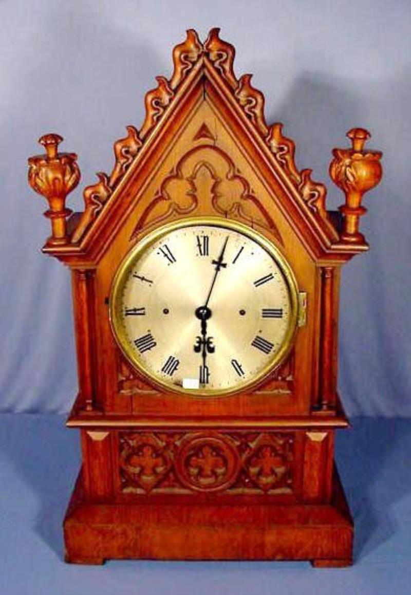 Gothic Style 3 Train Fusee  Clock