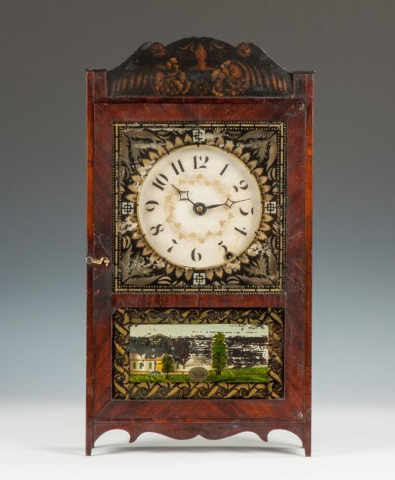 Very Rare Miniature Mark Leavenworth Shelf Clock, ,