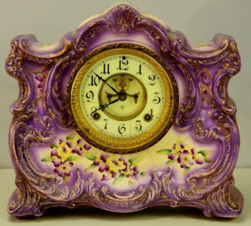 Ansonia Porcelain Mantel Clock