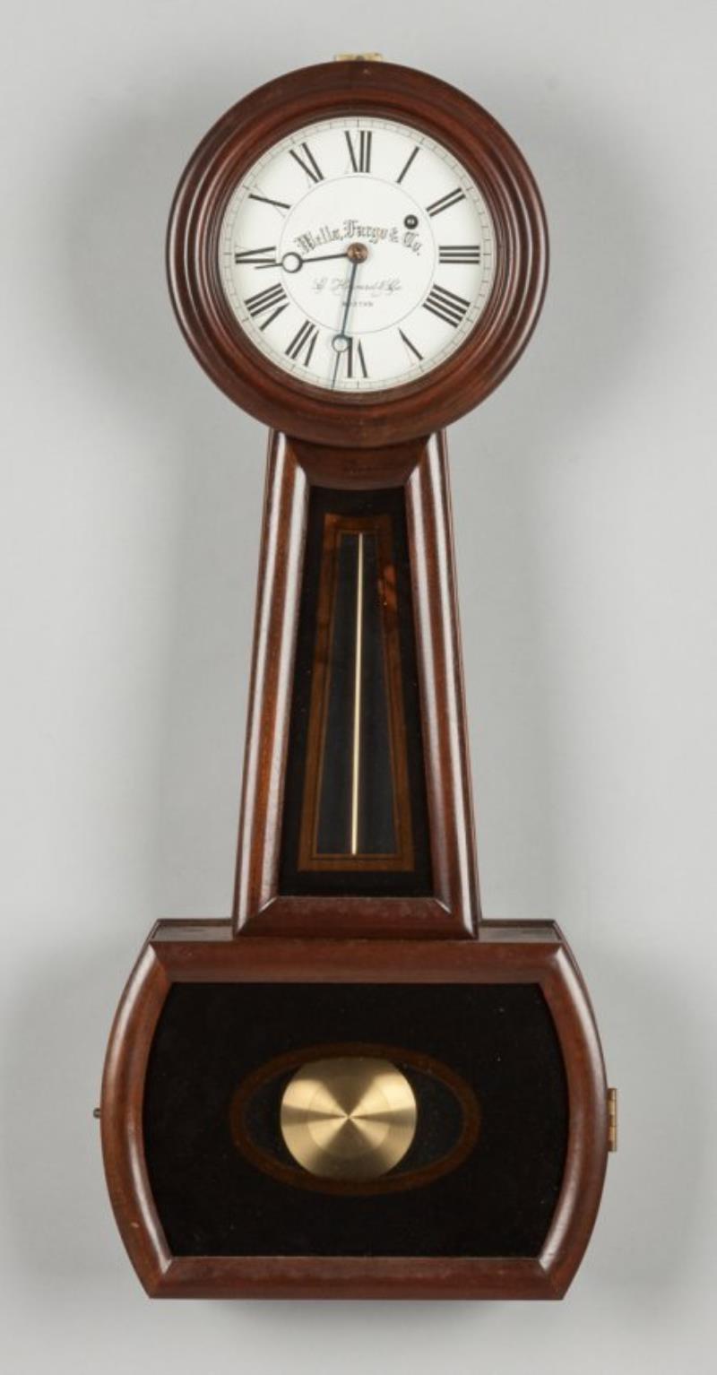 E. Howard & Co. Boston Reissue Banjo Clock, Wells Fargo