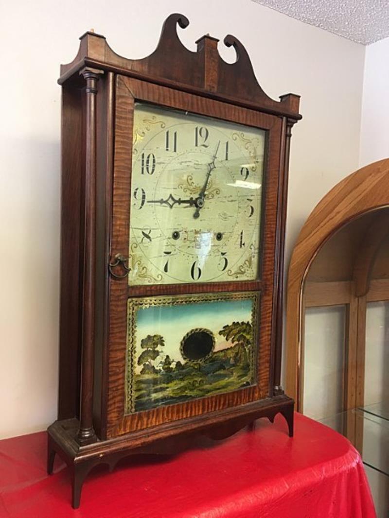 Eli Terry Pillar and Scroll Shelf Clock