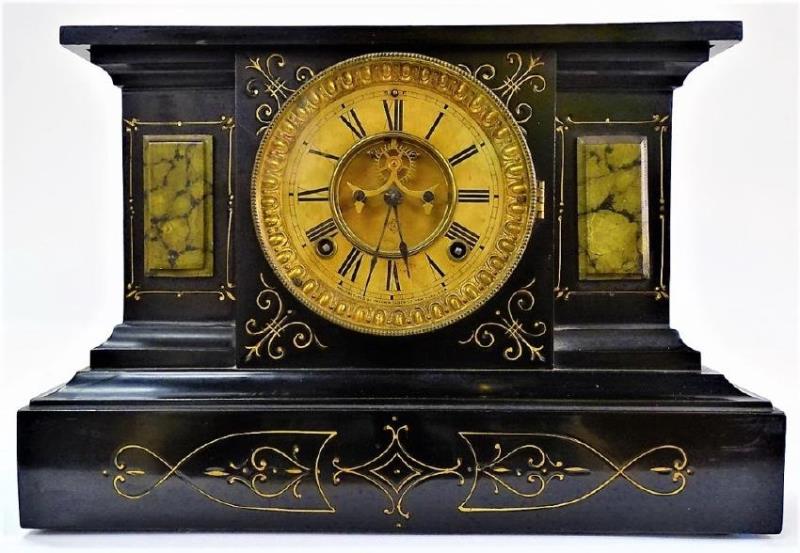 19TH C. ANSONIA NEO-CLASSICAL MANTEL CLOCK