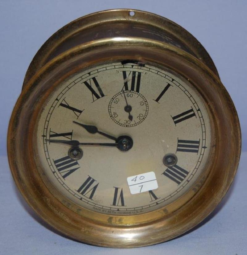 Seth Thomas No. 10 Ships Clock with Navy Label