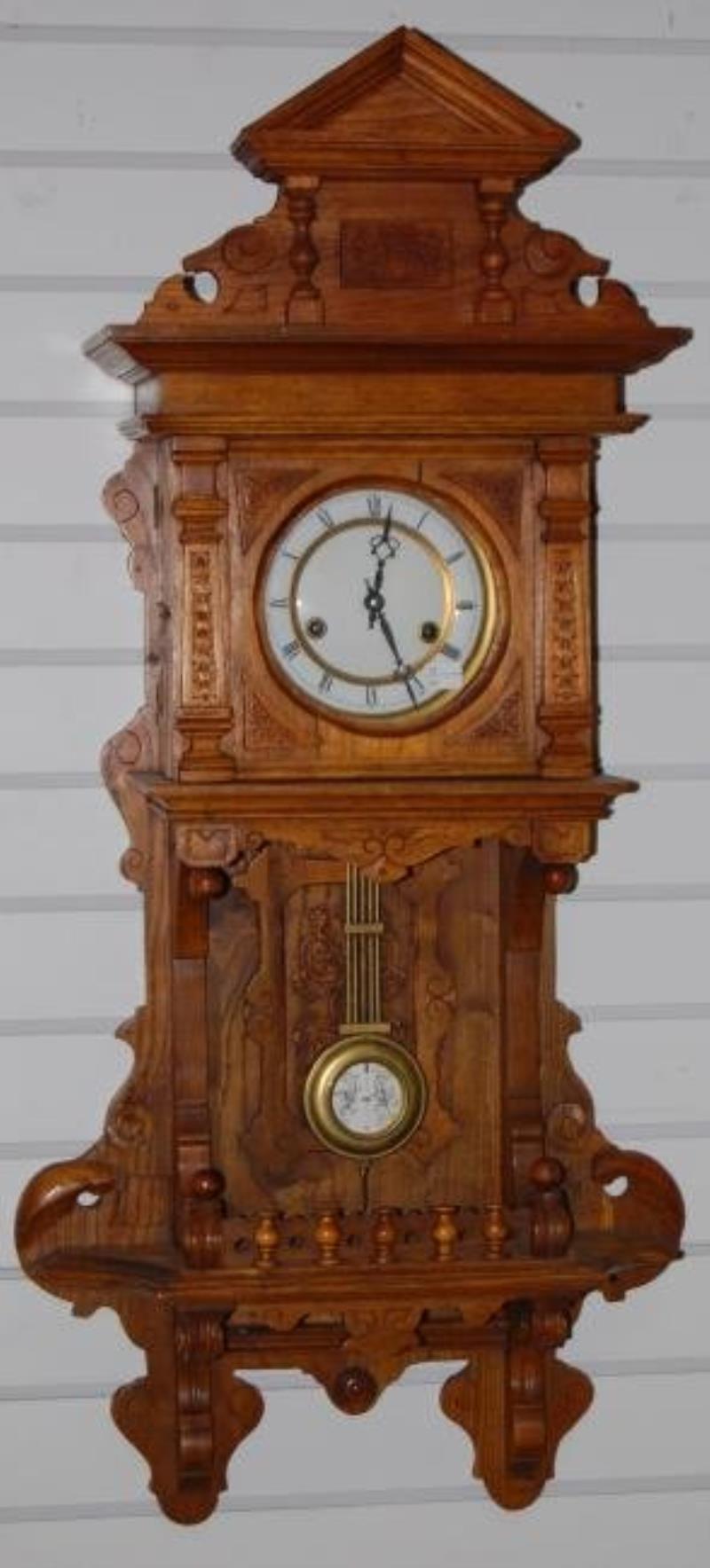 German Oak Open Well RA Wall Clock