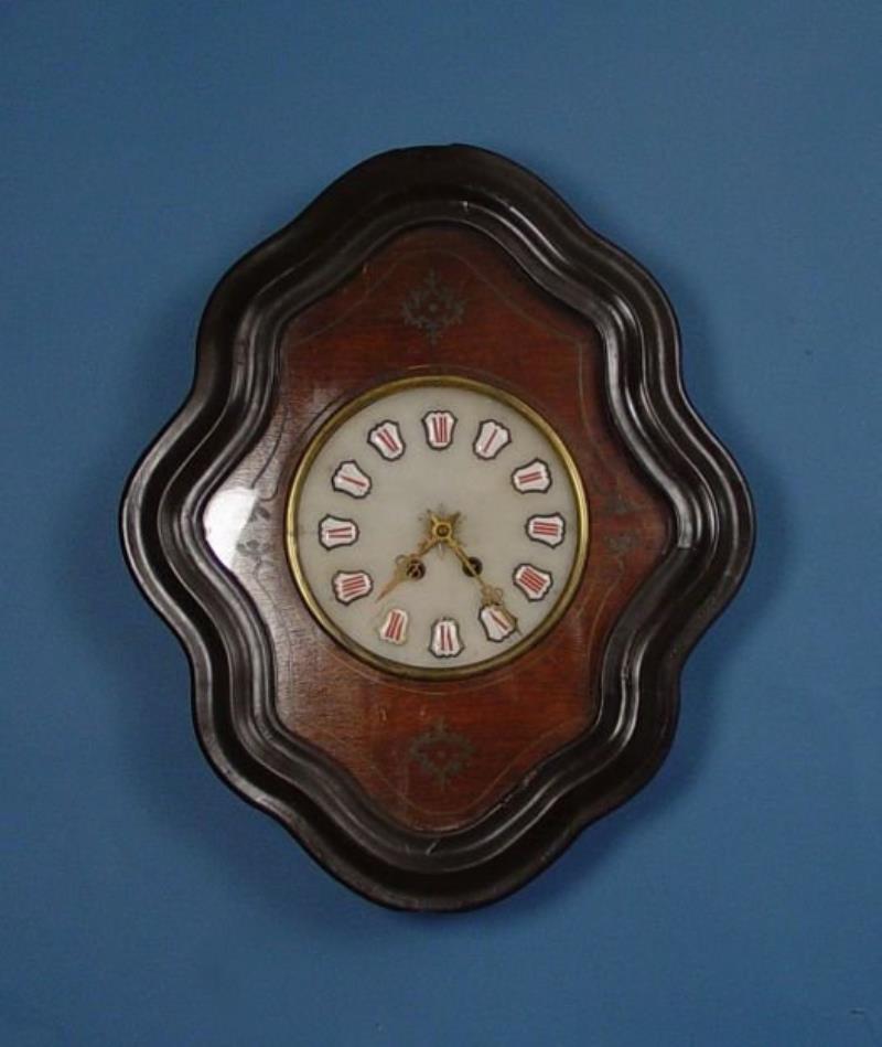 French Inlaid Picture Frame Wall Clock