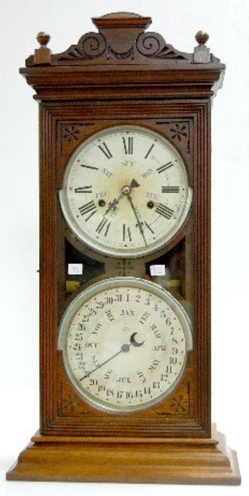 Jerome Register Double Dial Calendar Clock