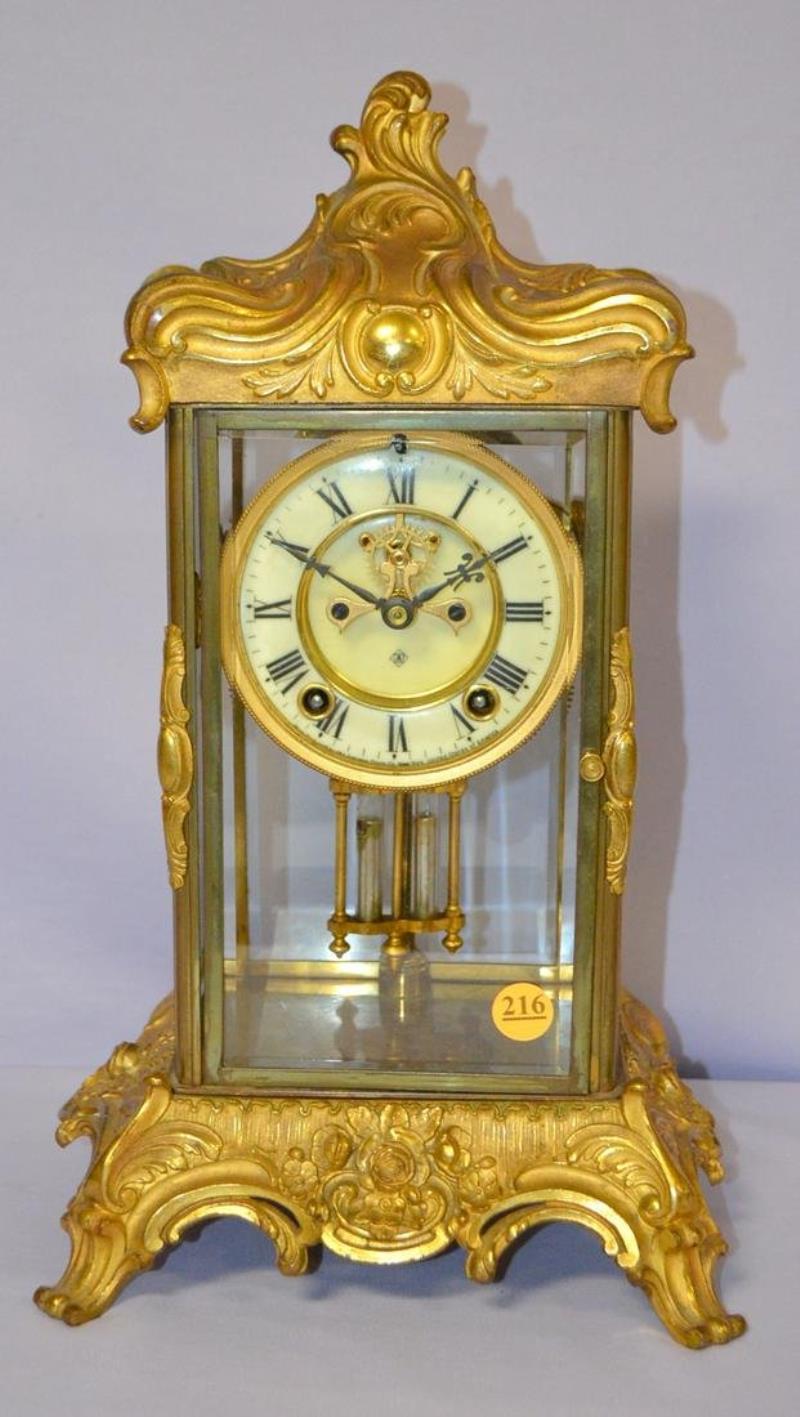 Antique Ansonia (Zenith) Crystal Regulator Clock