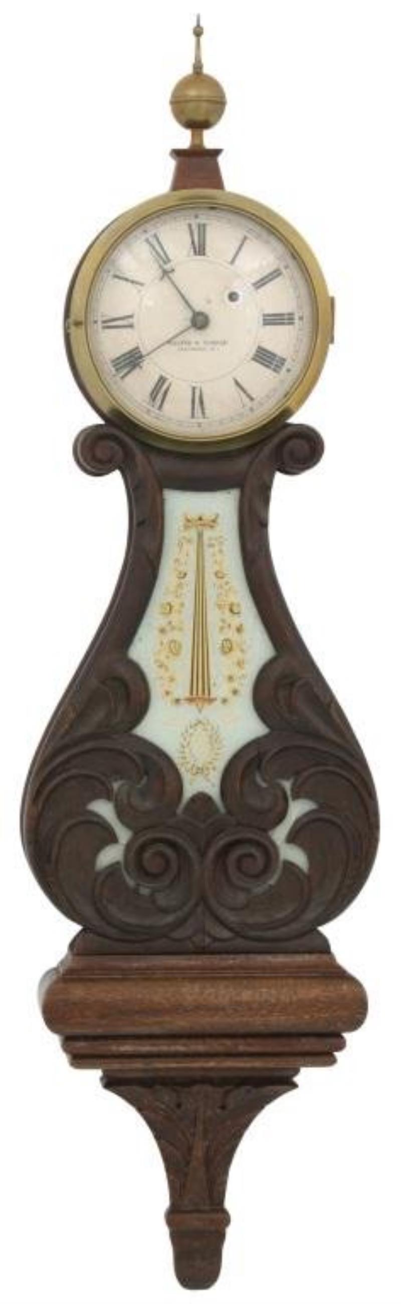 Walter Durfee Lyre Banjo Clock