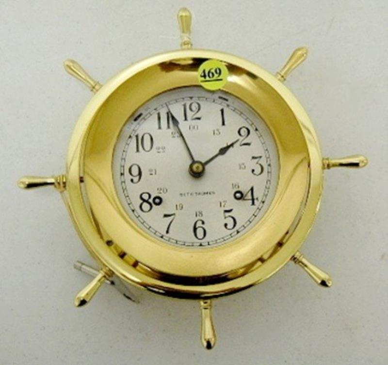 Brass Seth Thomas Ship’s Wheel Clock