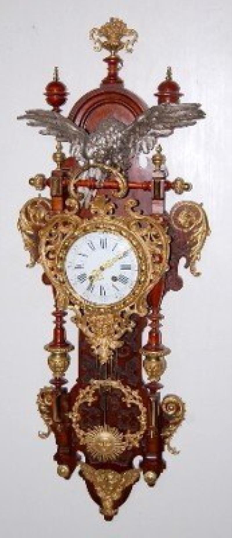 Rare! Antique Cockatiel Wall Clock