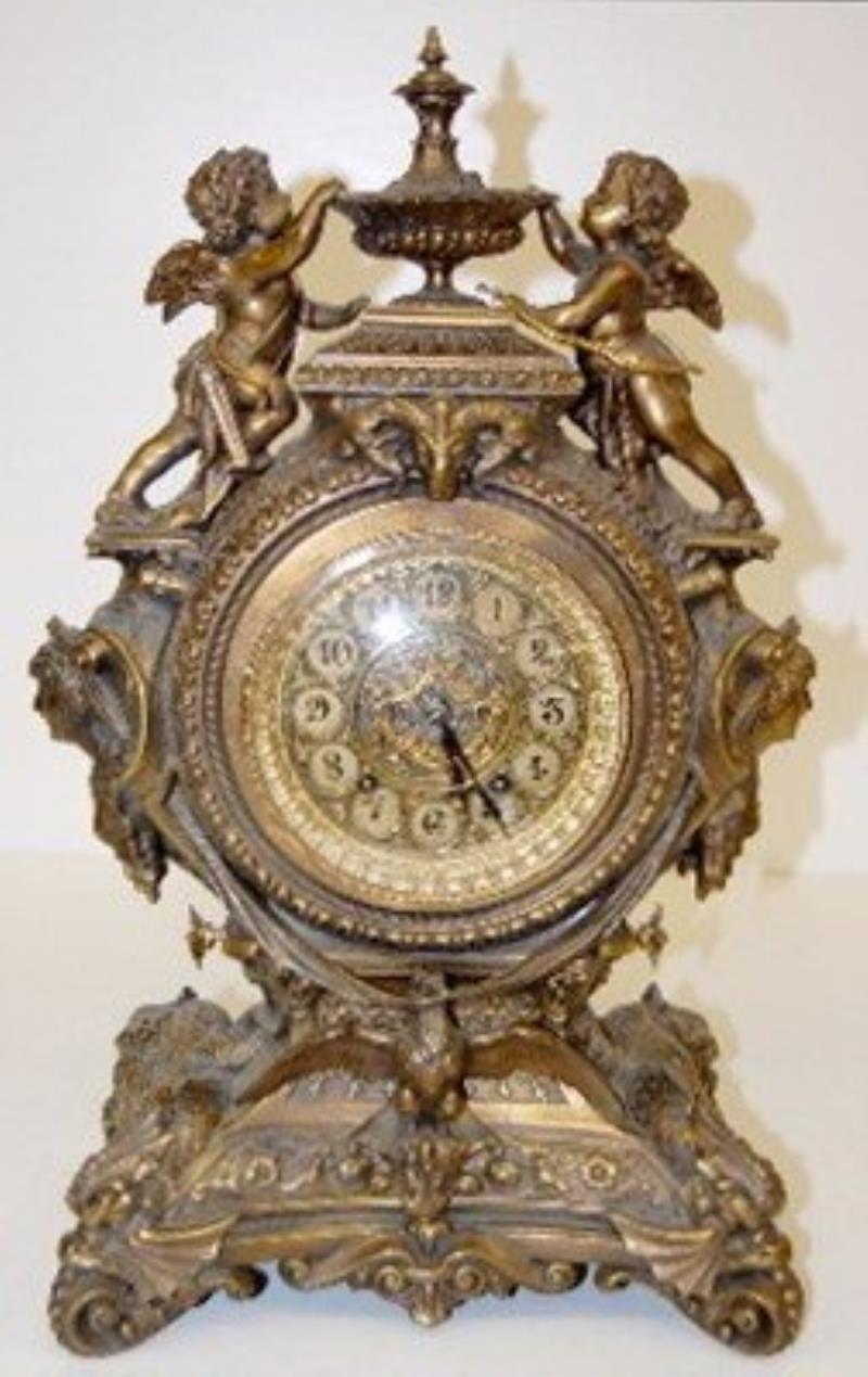 Fancy Ansonia “Lydia” Cherub Iron Clock