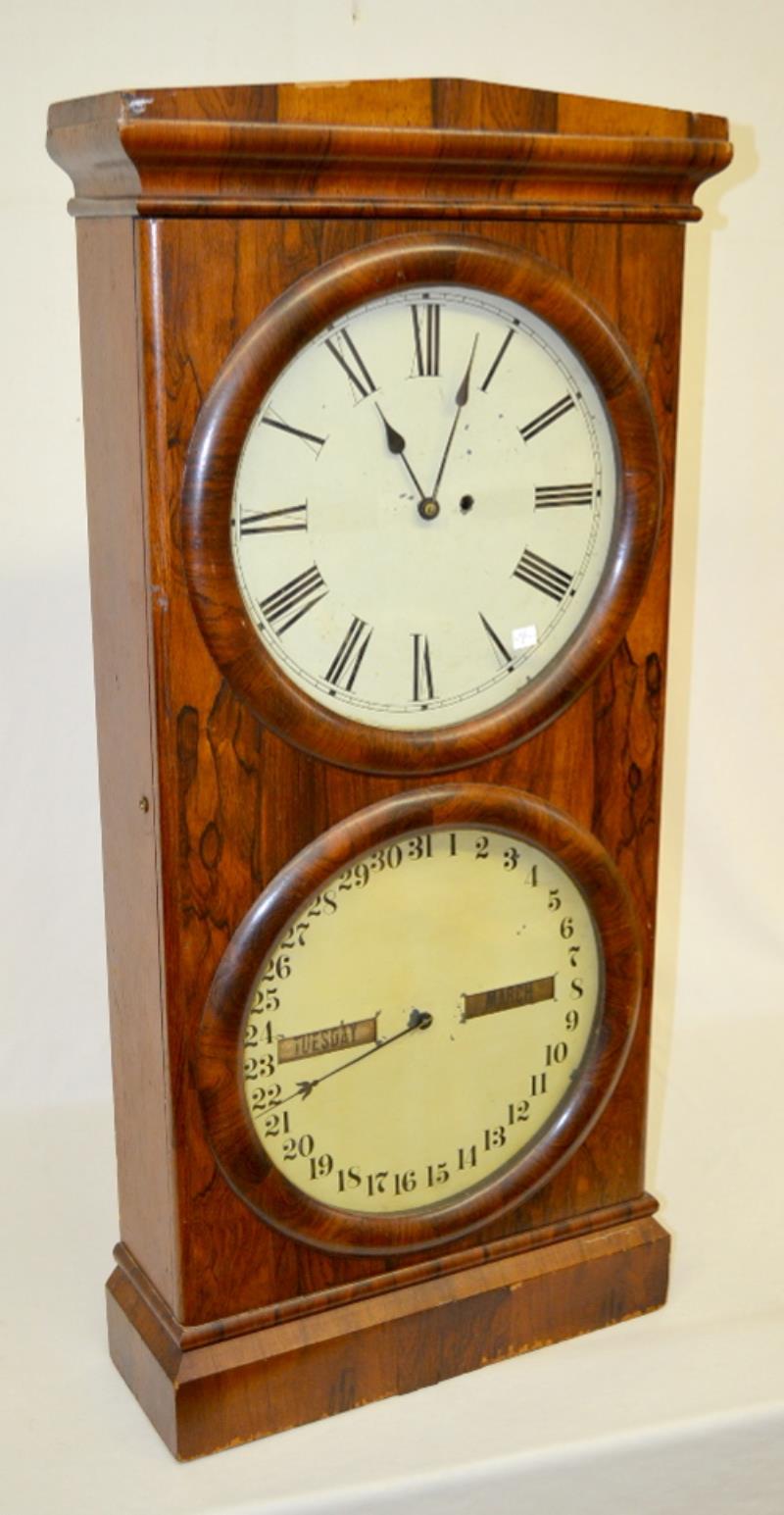 Antique Seth Thomas Office No. 2 Double Dial Calendar Clock