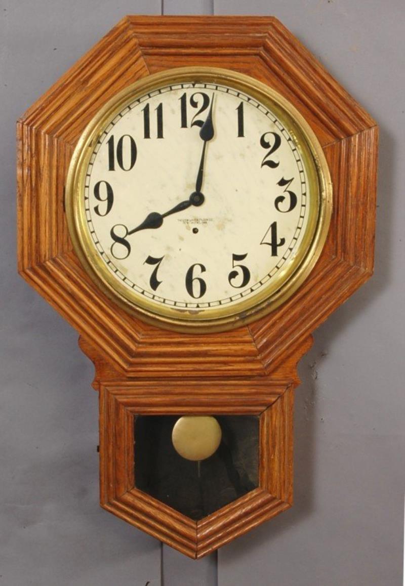 New Haven Oak School House Clock