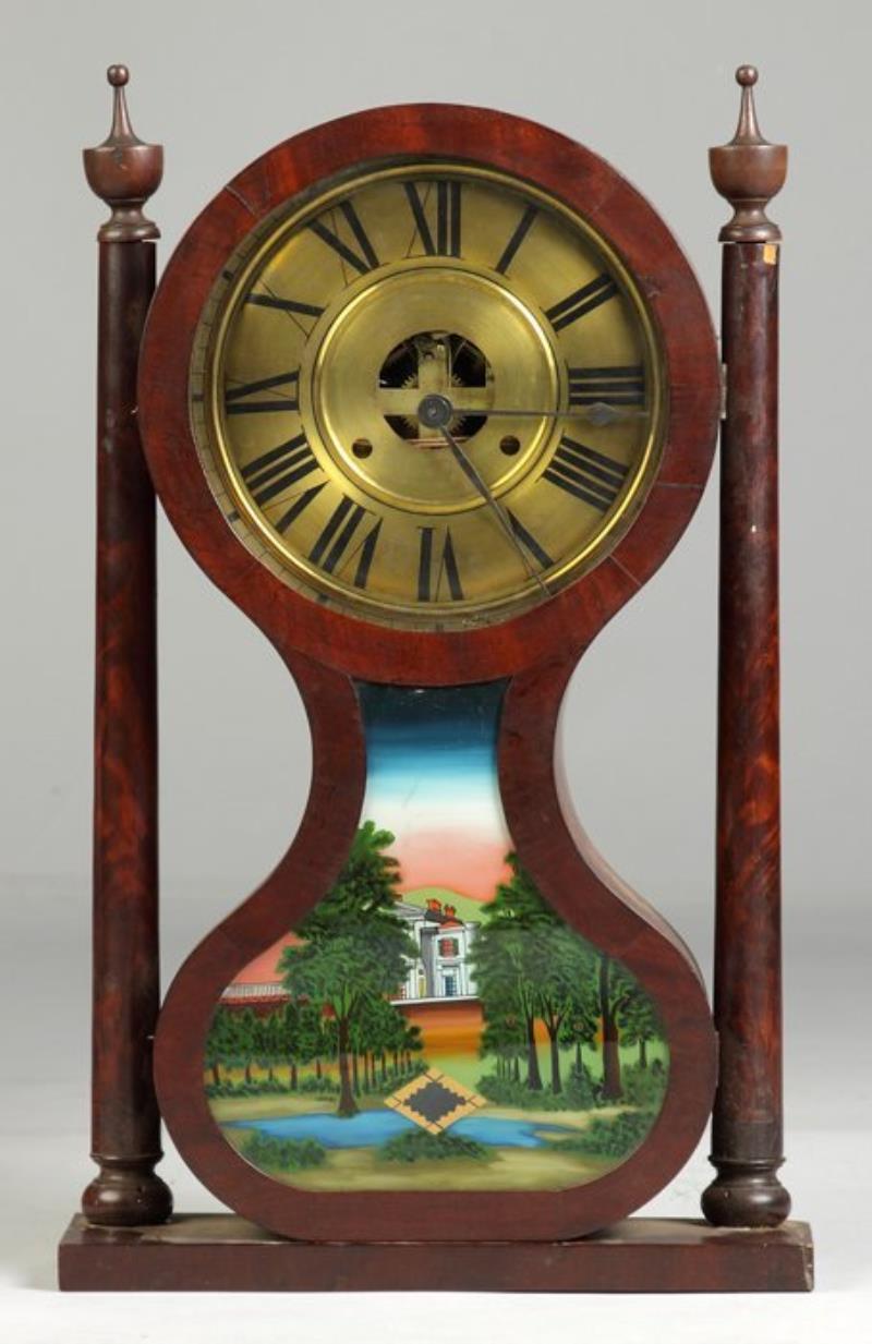 Joseph Ives Hour Glass Shelf Clock