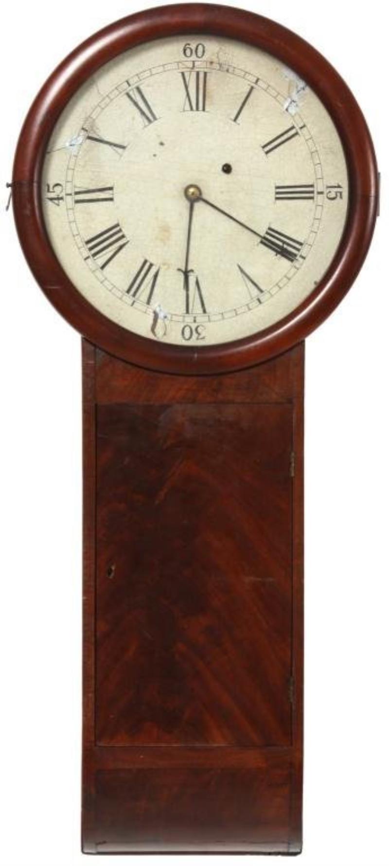 Massachusetts Mahogany Tavern Clock