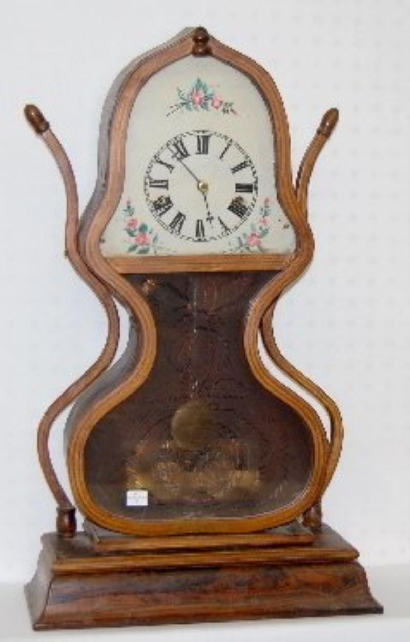 J.C. Brown “Acorn” Shelf Clock, T&S, Double Fusee