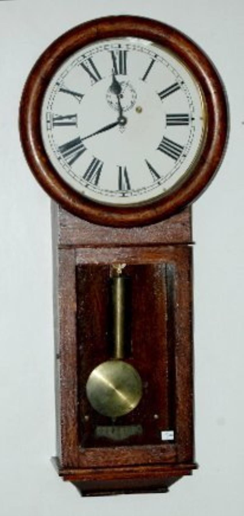 Ansonia Standard Regulator Oak Clock, 1 Weight