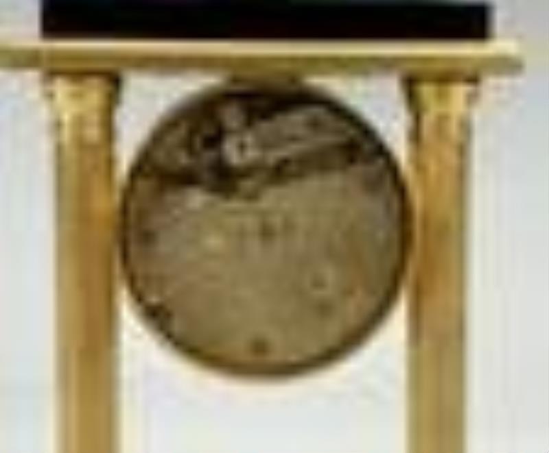 Vintage Russian Gilt Silver & Onyx Desk Clock
