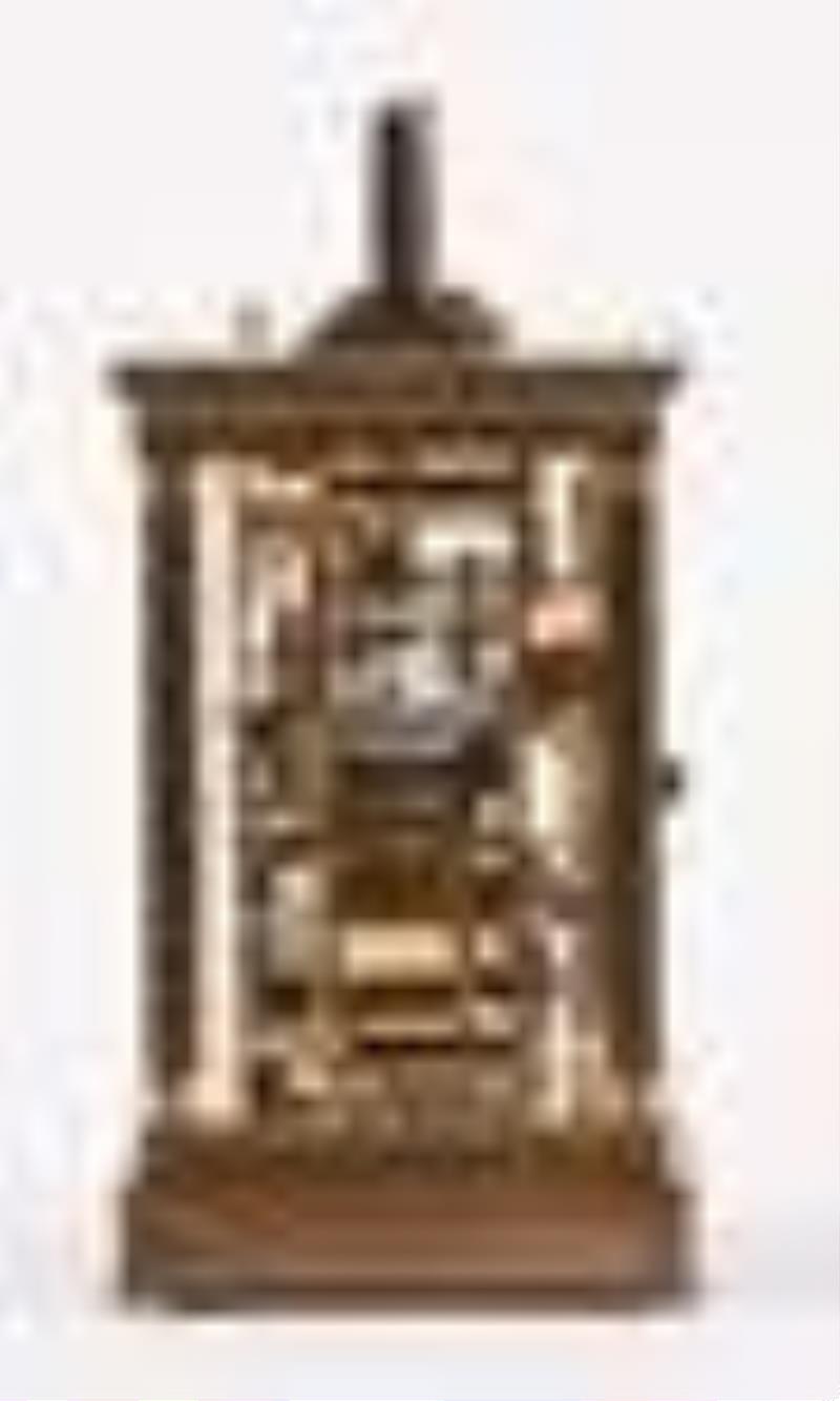 A 20th century Anglaise style repeating carriage clock with calendar by Matthew Norman