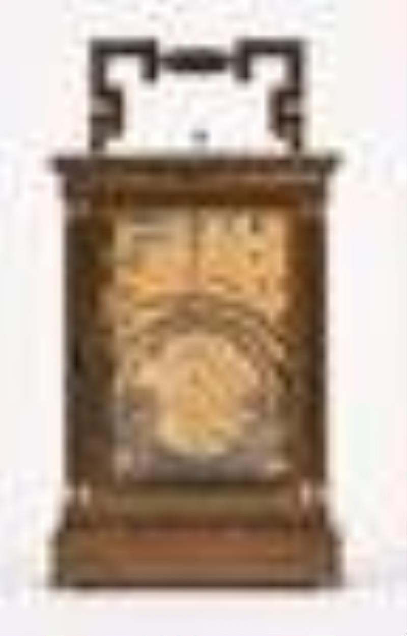 A 20th century Anglaise style repeating carriage clock with calendar by Matthew Norman