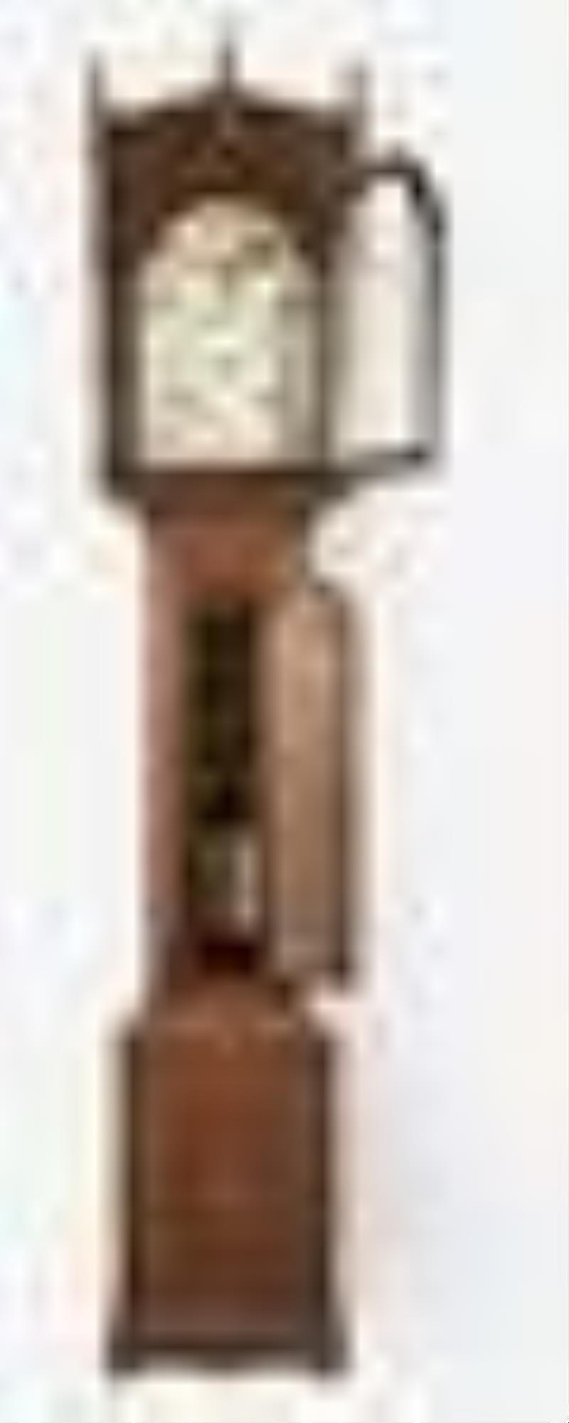 An 8 day mid 19th century walnut Pennsylvania tall clock with Black Forest movement