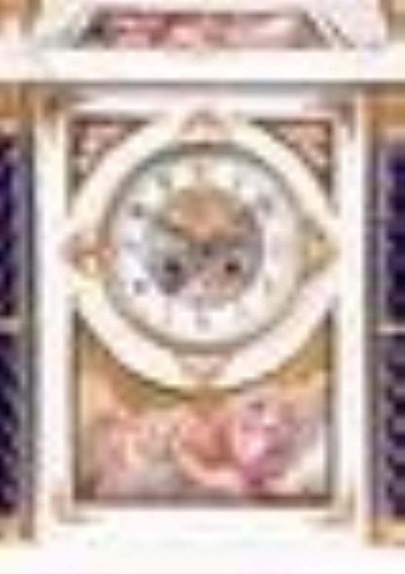 An unusual large late 19th century Austro Hungarian ivory and enamel table clock