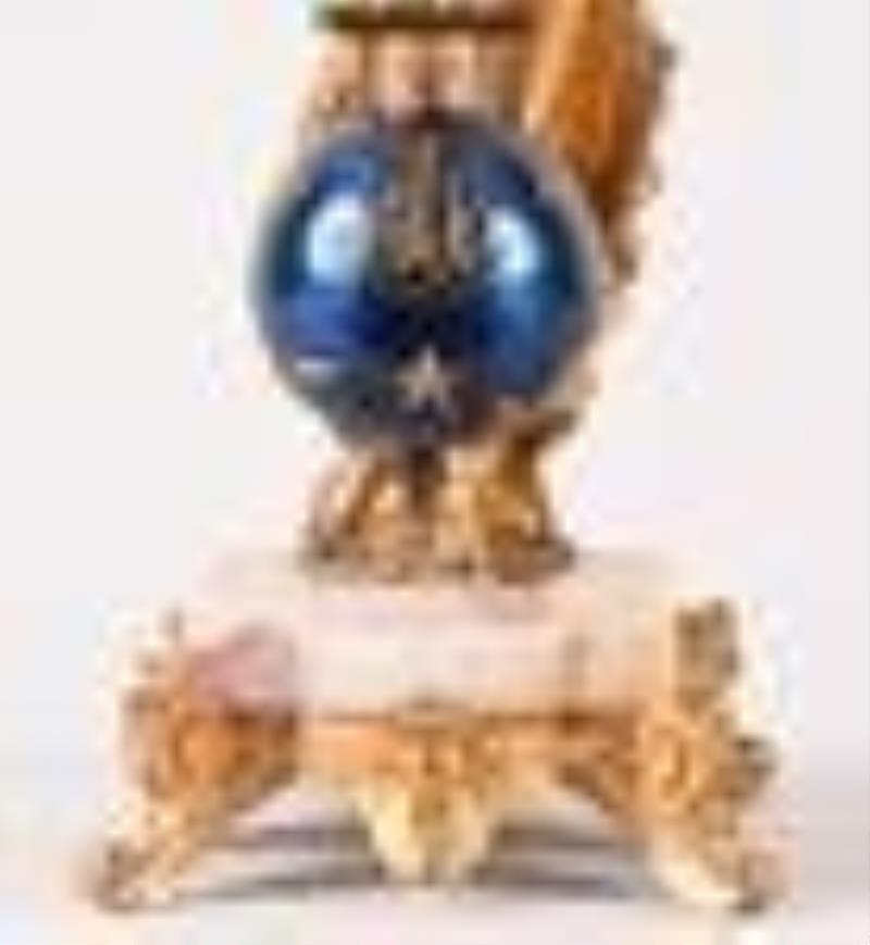 A good swinging mystery clock with glass dial by Houdin