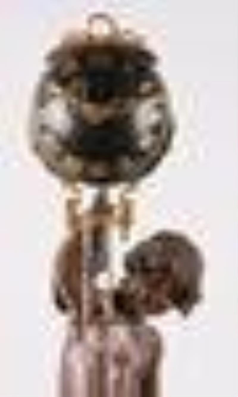 A large late 19th century French figural swinging mystery clock