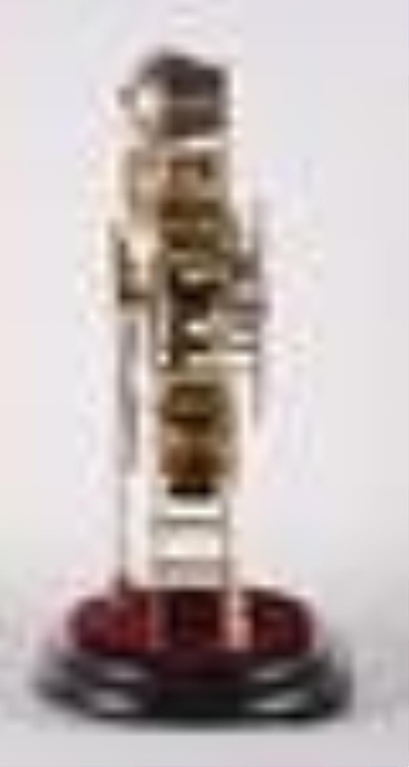 A large three train York Minster skeleton clock attributed to Evans