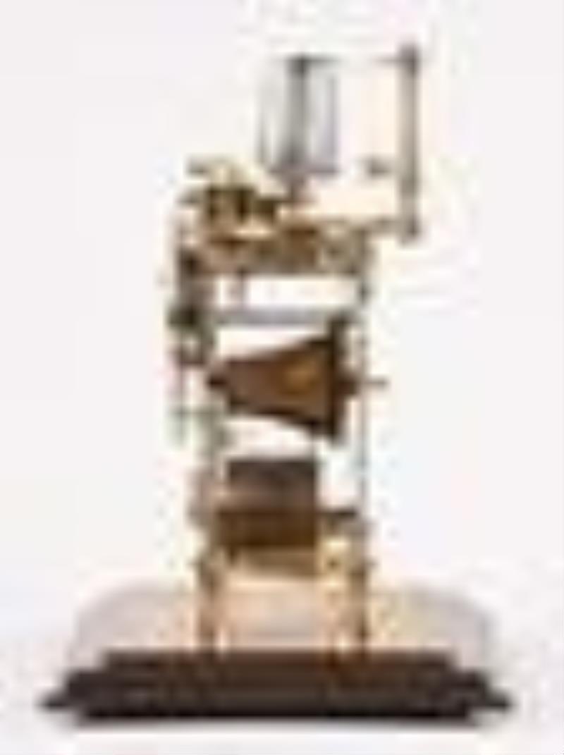 A 20th century skeleton clock with chronometer escapement by E.J. Dent & Co. Ltd. London