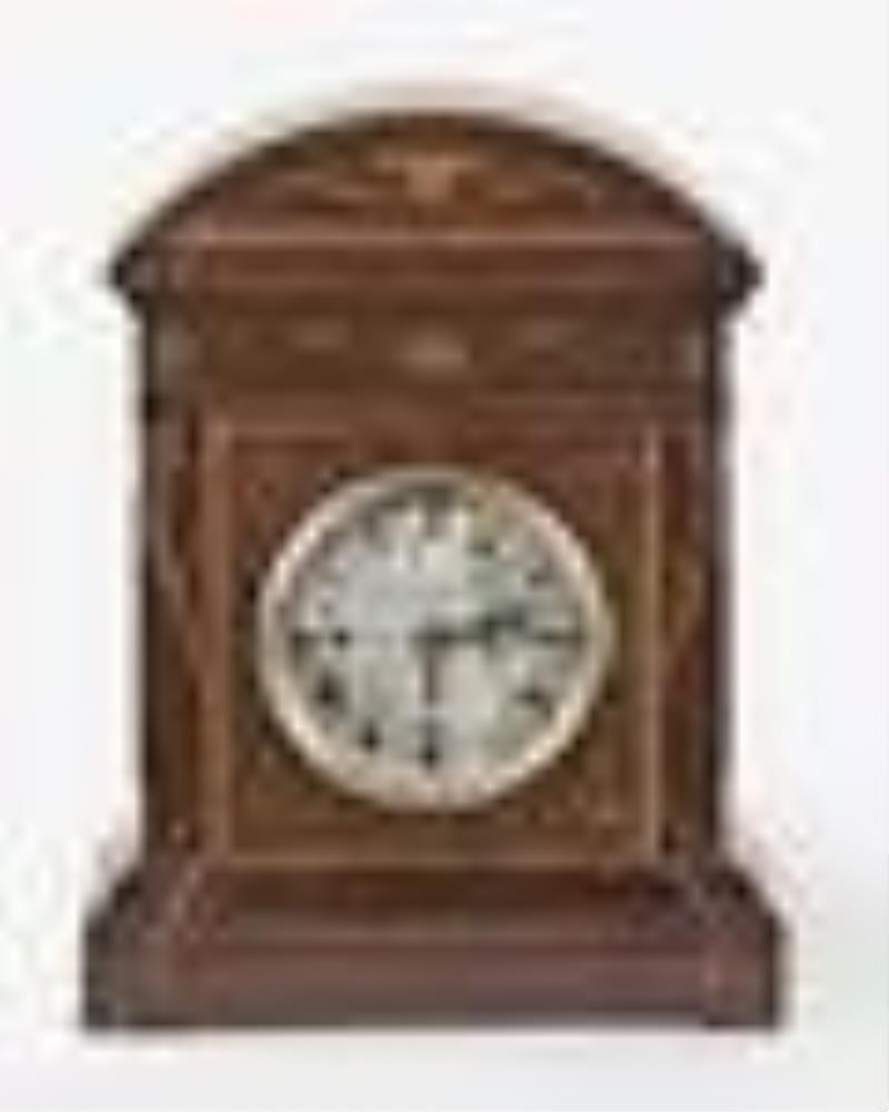 A good early 20th century English chiming bracket clock signed Shapland