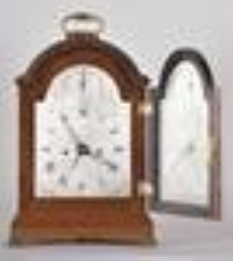 An early 19th century English table clock with date signed Chas. Sheerer