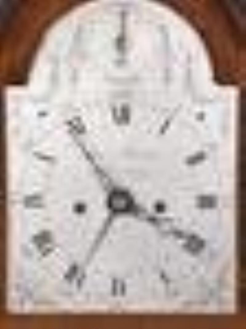 An early 19th century English table clock with date signed Chas. Sheerer