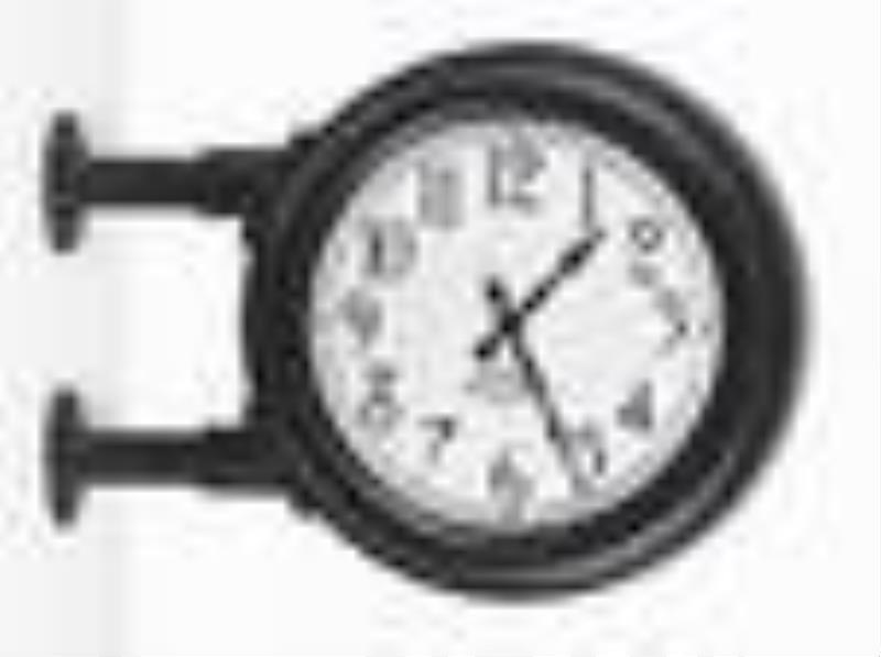 An early 20th century International Time Recording Co. two sided public slave clock