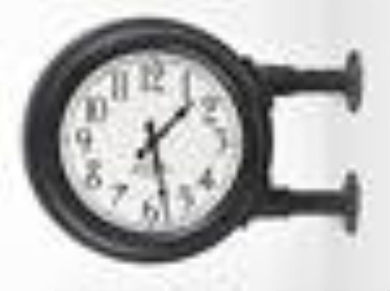 An early 20th century International Time Recording Co. two sided public slave clock